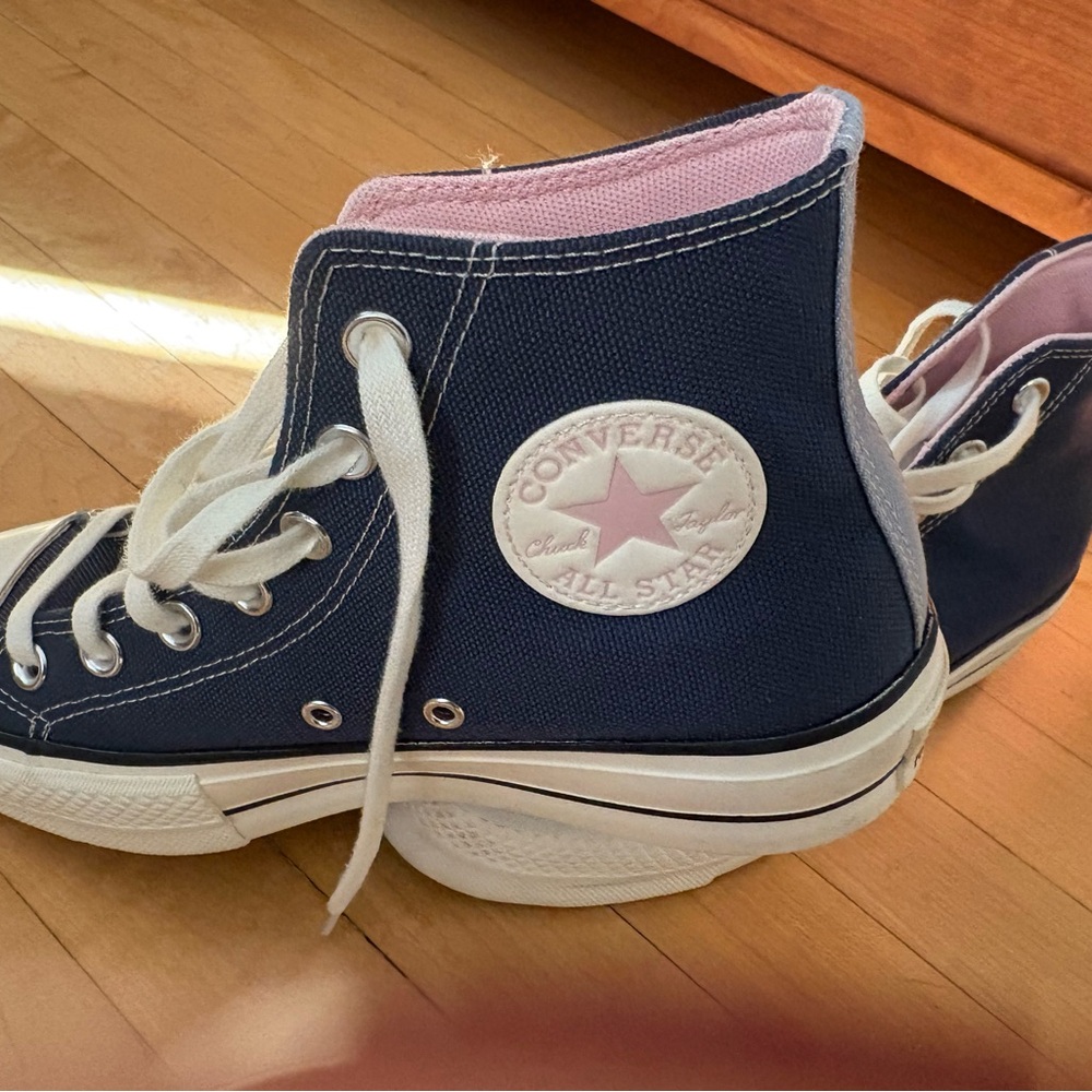Converse Blue and Pink High-Tops